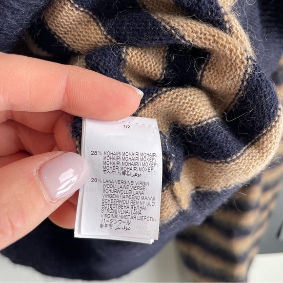 Brunello Cucinelli Striped Mohair, Virgin Wool and Cashmere Sweater with Monili - Picture 15 of 16